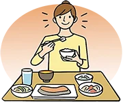 イラスト：食べる