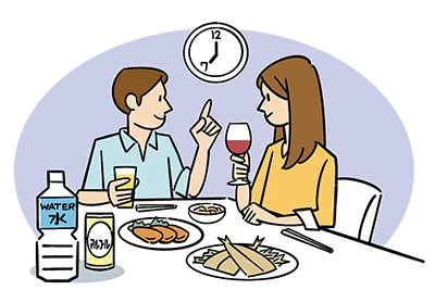 イラスト：飲みすぎを防ぐ