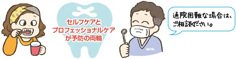 イラスト:セルフケアとプロフェッショナルケア
