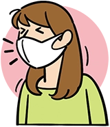 イラスト：マスクを着ける